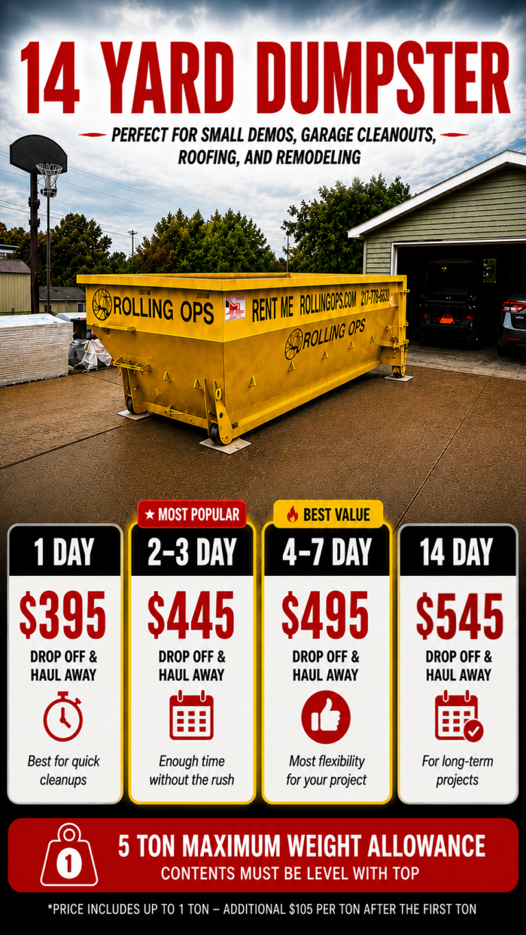 14 yard dumpster Quincy IL