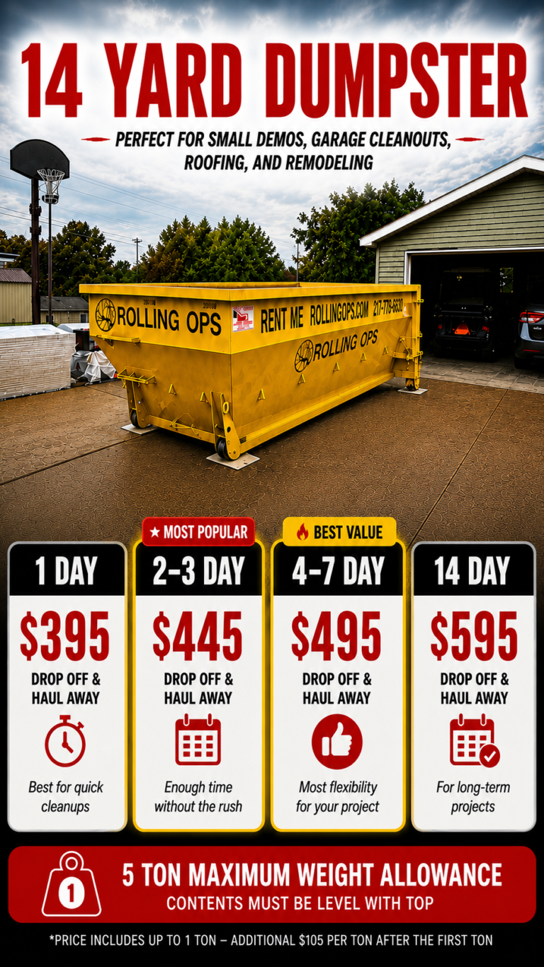 14 yard dumpster Quincy IL